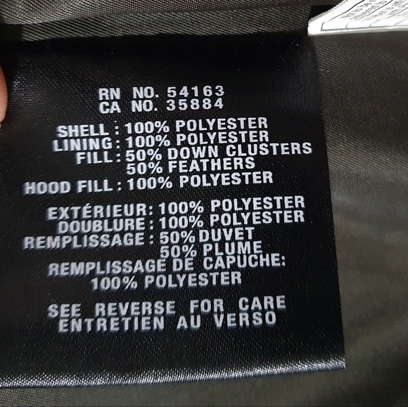 COLE‎ HAAN Signature Bib Insert Down & Feather Fill Coat Green Women's Size S/P - Picture 12 of 12